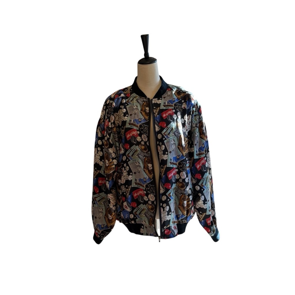 Nichole Miller Vintage Silk Baseball Jacket